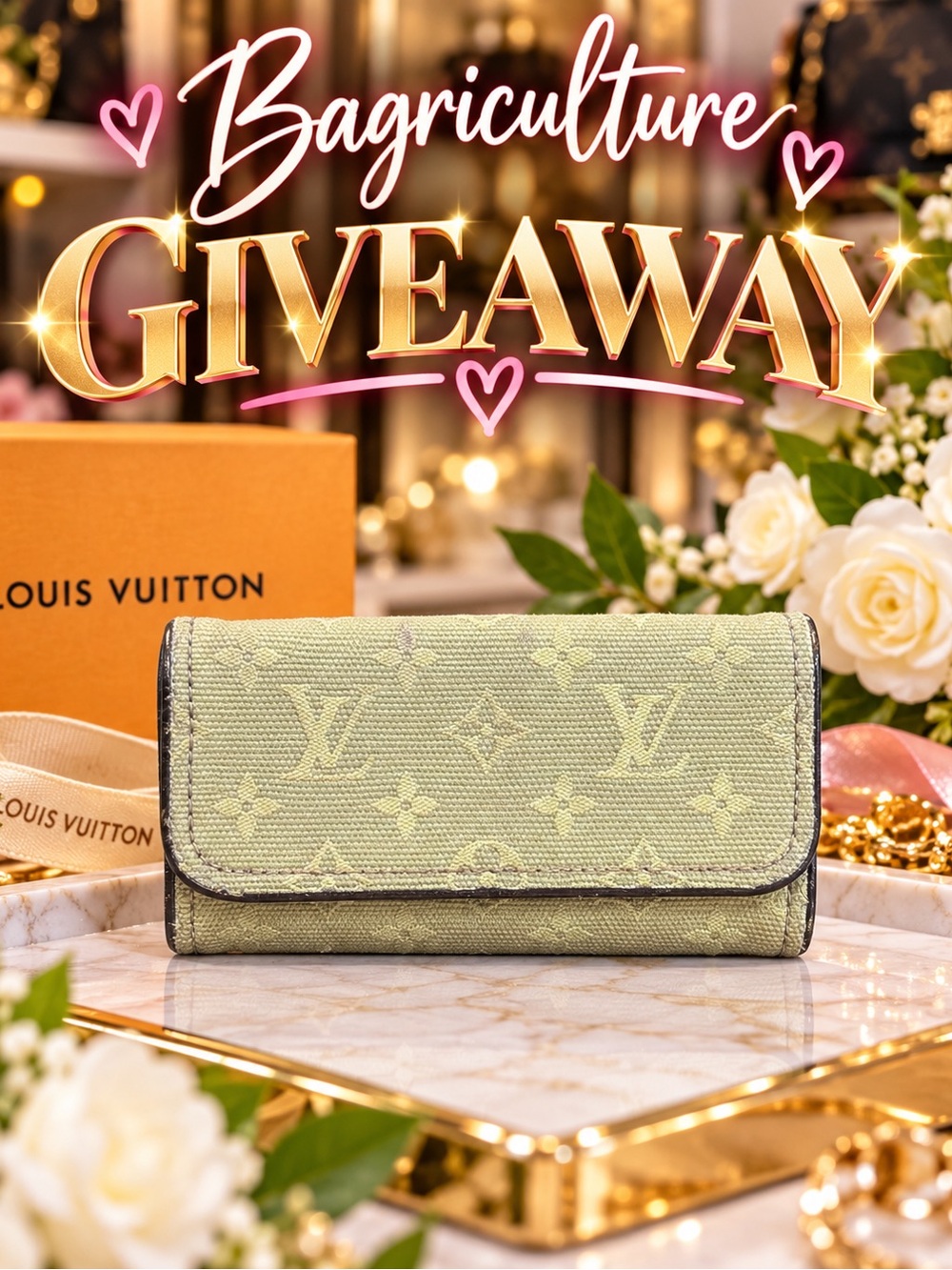 FREE LV DENIM KEY HOLDER GIVEAWAY FOLLOW IG @thebagriculture